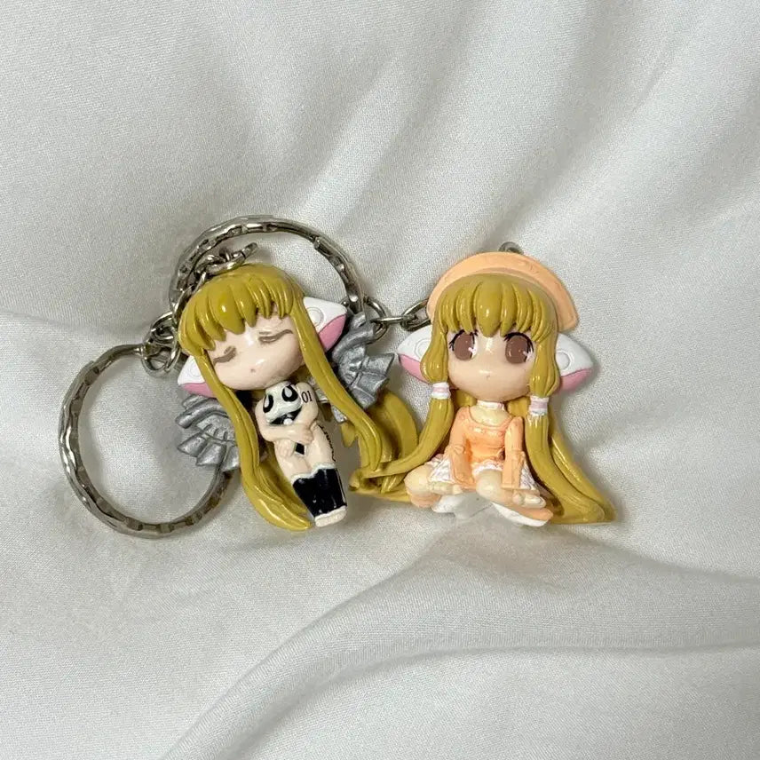 [BUNJANG] Chobits Figure Strap Keychain - Vintage Stationery / 쵸비츠 키링 피규어 스트랩 고전문구