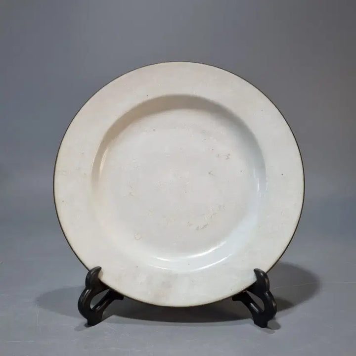 [BUNJANG] Antique White Porcelain Lotus Plate / 골동품 백자 연화문 반. 지름 22.2 높이 2.7