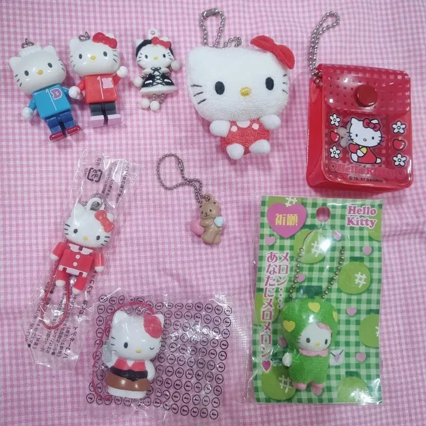 [BUNJANG] Bundle Set Classic Kitty Tiny Charm Kitty Strap Keychain Dolls / 일괄 고전 키티 타이니참 키티스트랩 키링 인형