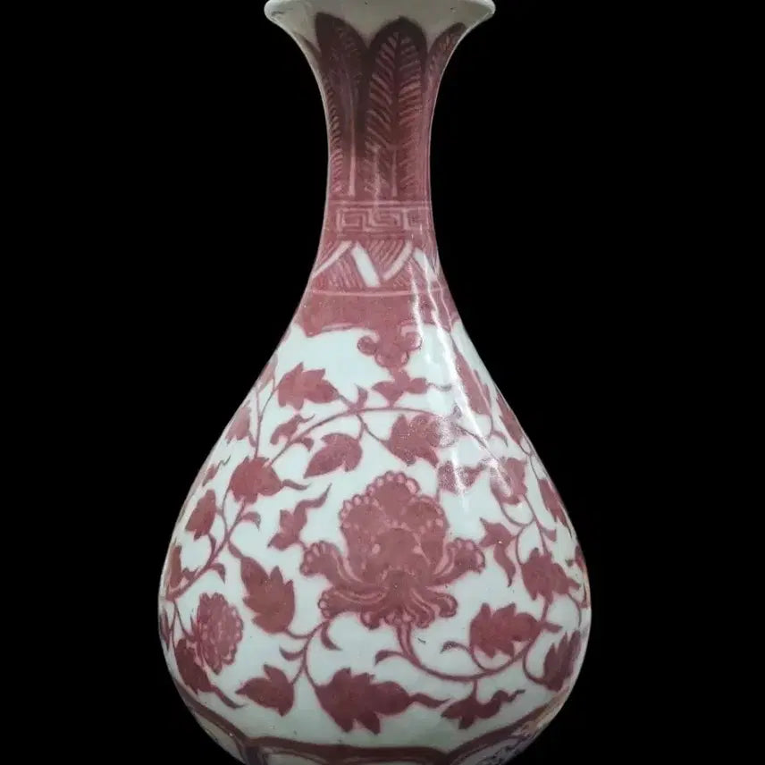 [BUNJANG] Chinese Porcelain Gilt Red Jade Pot / 중국도자기 유리홍 옥호춘병