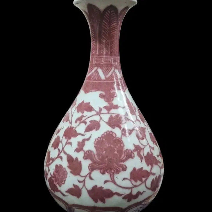 [BUNJANG] Chinese Porcelain Gilt Red Jade Pot / 중국도자기 유리홍 옥호춘병