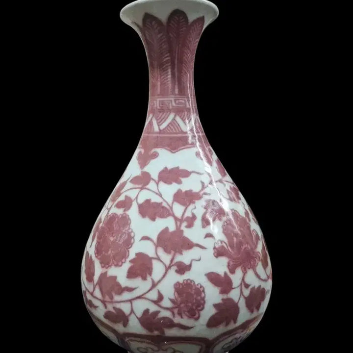 [BUNJANG] Chinese Porcelain Gilt Red Jade Pot / 중국도자기 유리홍 옥호춘병