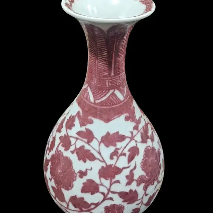 [BUNJANG] Chinese Porcelain Gilt Red Jade Pot / 중국도자기 유리홍 옥호춘병