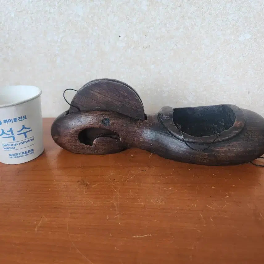 [BUNJANG] Antique Wooden Ink Stone / 옛날 나무 먹통