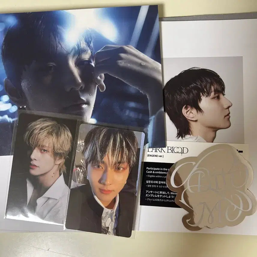 [BUNJANG] Enhypen Dark Blood Jungwon Version Full Set Photocard / 엔하이픈 enhypen 다크블러드 엔진반 정원버전 풀셋 양도 jungwon photocard