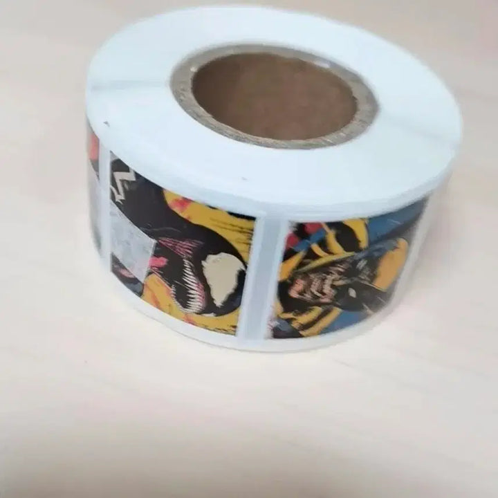 [BUNJANG] Marvel Heroes Sticker Roll (500 pcs per roll) / 마블 히어로 스티커 롤 (8종 - 1롤 500매)