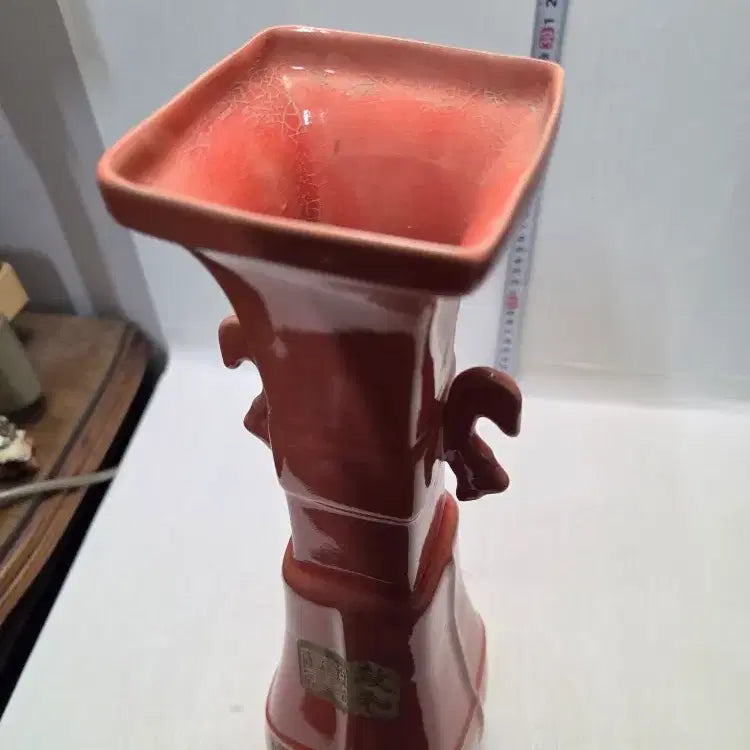 [BUNJANG] Large Song Dynasty Celadon Vase with Jeweled Inlay / 대형 송대 금체 보석박힌 키다리 대화병 높이40cm무게708g