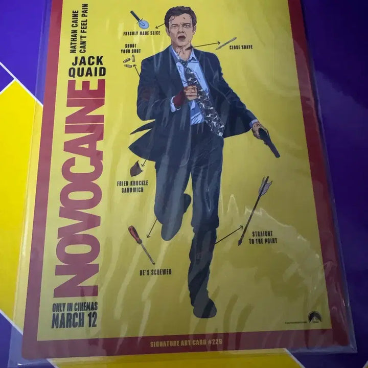 [BUNJANG] Novocaine 2025 A3 Poster / 노보케인 (2025) A3 포스터 + 랜티큘러 아트카드