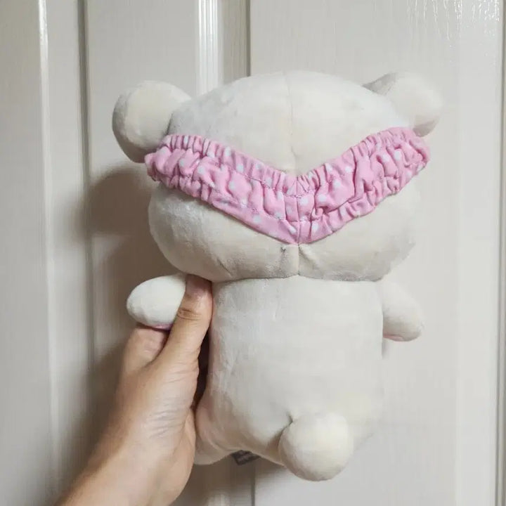 [BUNJANG] Rilakkuma Plush Pink Headband &amp; Button Detail / 리락쿠마 인형 핑크 헤어밴드 &amp; 단추