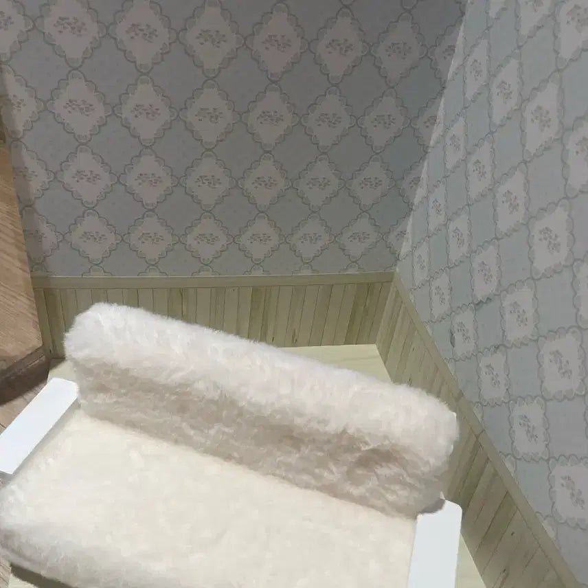 [BUNJANG] Dollhouse Furniture Set (Sofa &amp; Backdrop) for 1/6 Scale Dolls / 룸박스 육일돌 사이즈 가구 (소파와 배경지) 인형 키덜트