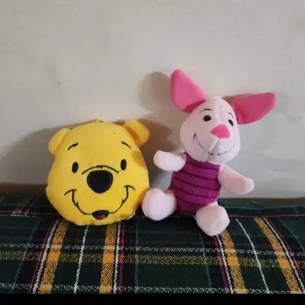 [BUNJANG] Disney Winnie the Pooh &amp; Piglet Plush Set / 디즈니 푸 인형  및 피글렛 인형