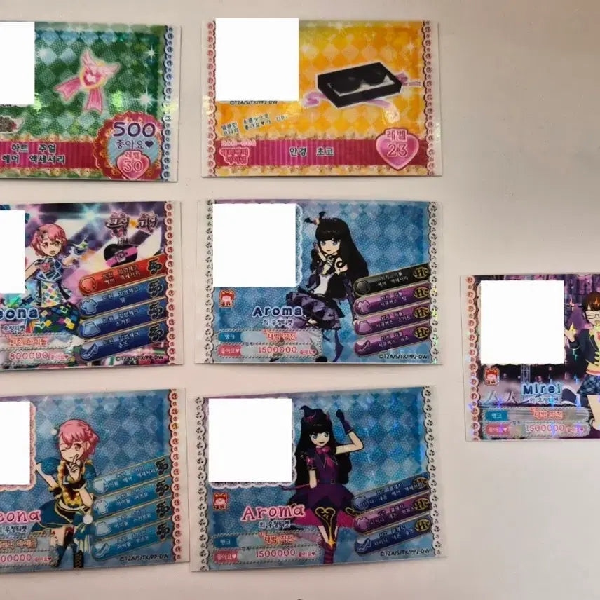 [BUNJANG] PriPara Friendship Ticket Aroma, Leona Idol Cards &amp; Accessories / 프리파라 우정 티켓 아로마, 레오나 아이돌 카드 외 2종