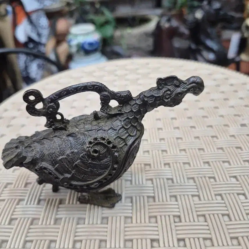 [BUNJANG] Brass Decorative Bird Trinket Box / 뚜껑이있는 화려한 새