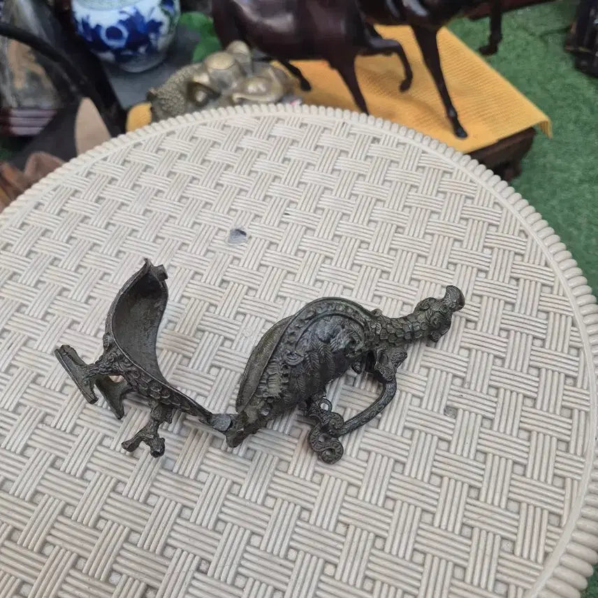 [BUNJANG] Brass Decorative Bird Trinket Box / 뚜껑이있는 화려한 새
