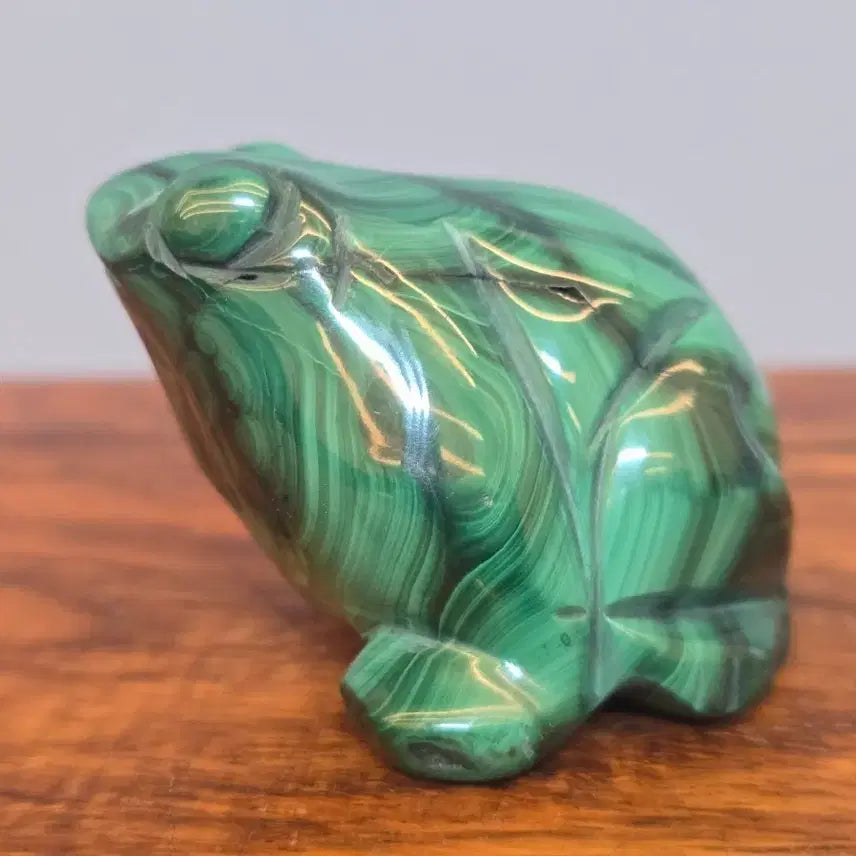 [BUNJANG] Cute Frog Malachite Mineral Stone / 26072121 귀여운 개구리 말라카이트 공작석 광물 수석 팝니다