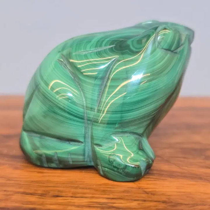 [BUNJANG] Cute Frog Malachite Mineral Stone / 26072121 귀여운 개구리 말라카이트 공작석 광물 수석 팝니다