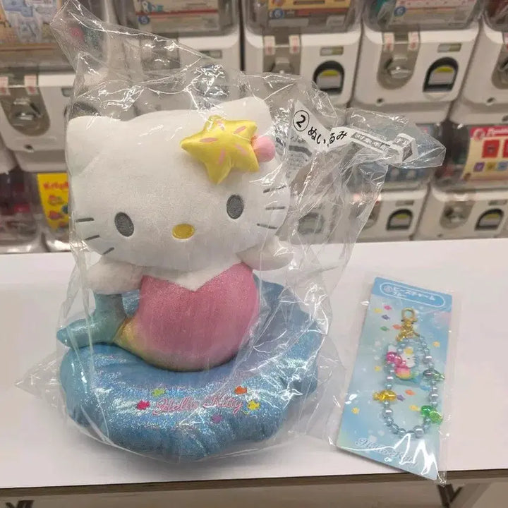 [BUNJANG] Sanrio Hello Kitty Mermaid "Kuji" Prize 2 Plush Strap Bundle Set / 키티 인어 쿠지 2등 인형 스트랩 일괄