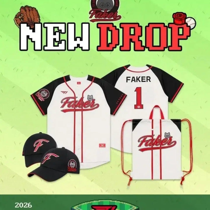 [BUNJANG] T1 Faker Birthday Limited Edition Baseball Uniform, Cap, and Gym Sack Set with Photocard / T1 페이커 생일 기념 굿즈 야구 유니폼 모자 포카 짐색 세트