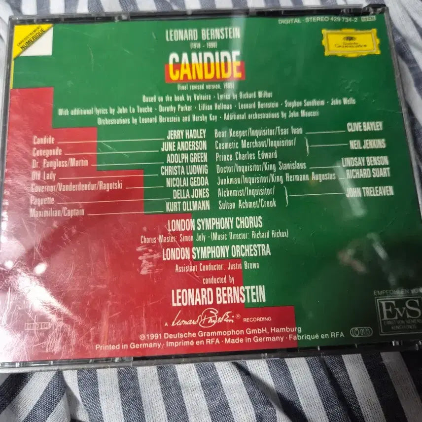 [BUNJANG] Leonard Bernstein Conducts Candide 2CD Import Album / 번스타인 캔디드 2CD 앨범 수입