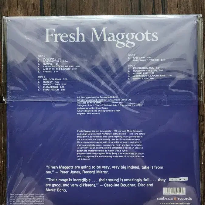 [BUNJANG] Fresh Maggots 2LP 180g Vinyl (Sealed, 2007) / (LP)Fresh maggots 미개봉 2lps 2007년 Sunbeam