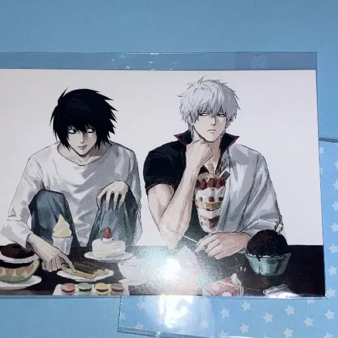 [BUNJANG] Gintama x Death Note Illustration Postcard Set / 쏘님 sso님 통판 엽서 긴토키 엘 은혼 데스노트 디저트머빵