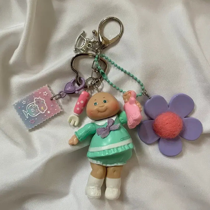 [BUNJANG] Vintage Cabbage Doll Figure Keychain / 레어템) 빈티지 양배추 피규어 인형 키링