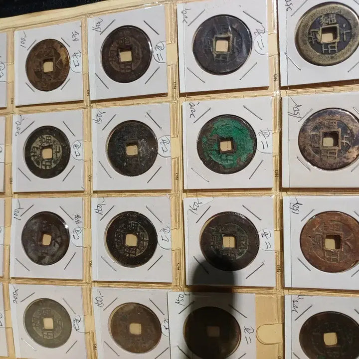 [BUNJANG] Sangpyeong Tongbo Dang-o-jeon BAEGYUN Combination Coin Set (20 Types) / 상평통보 당오전 배균자전 중자/소자 각1~10 까지 분류된 20종세트