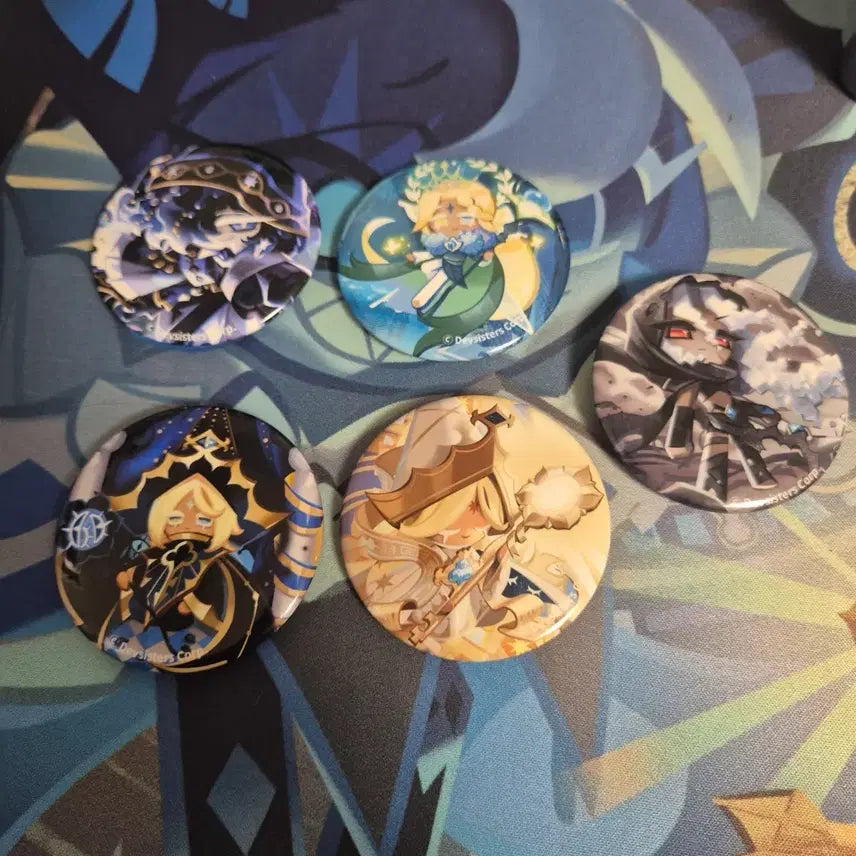 [BUNJANG] Cookie Run: Kingdom 5 Types Badge Set / 쿠키런 킹덤 뱃지 5종(도)