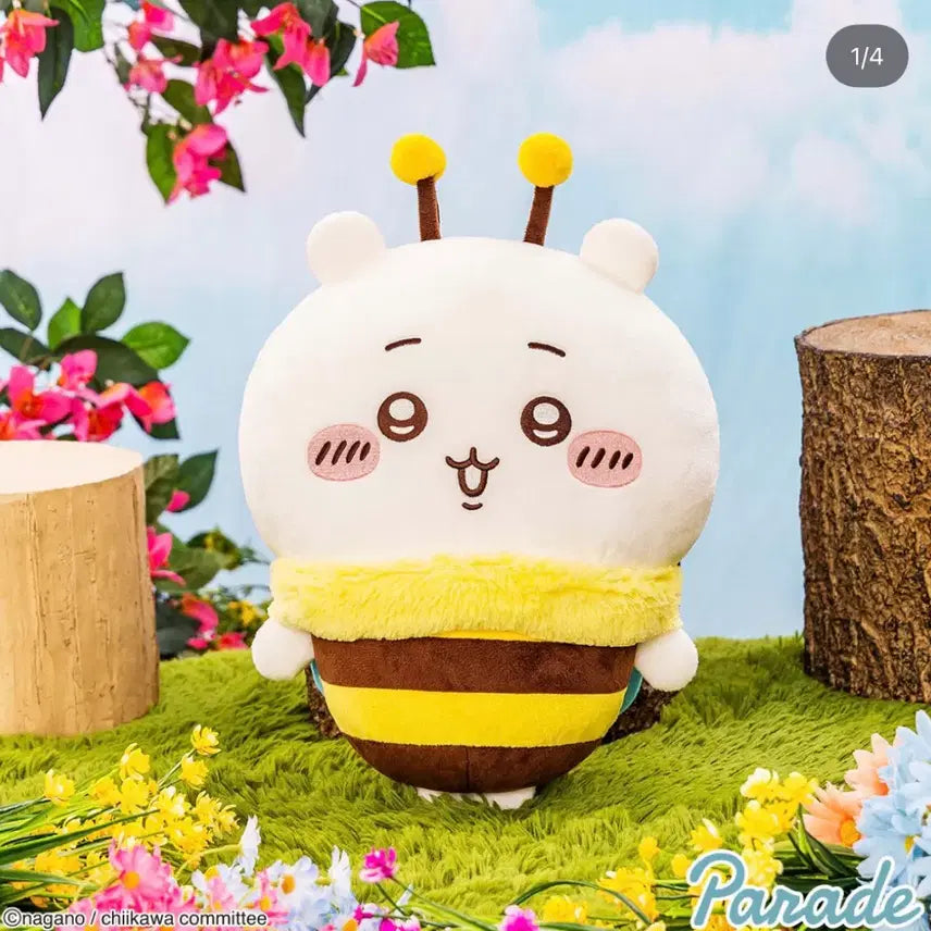 [BUNJANG] Chiikawa Honeybee Plush 30cm Large Costume Doll / 먼작귀 치이카와 꿀벌 인형 30cm 코스튬 대형 빅 누이 캐릭터 나가노 굿즈
