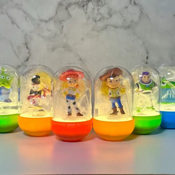 [BUNJANG] Disney Pixar Toy Story Capsule LED Figure 6 Figure Set / 토이스토리 캡슐 LED조명 피규어 6종 일괄 세트