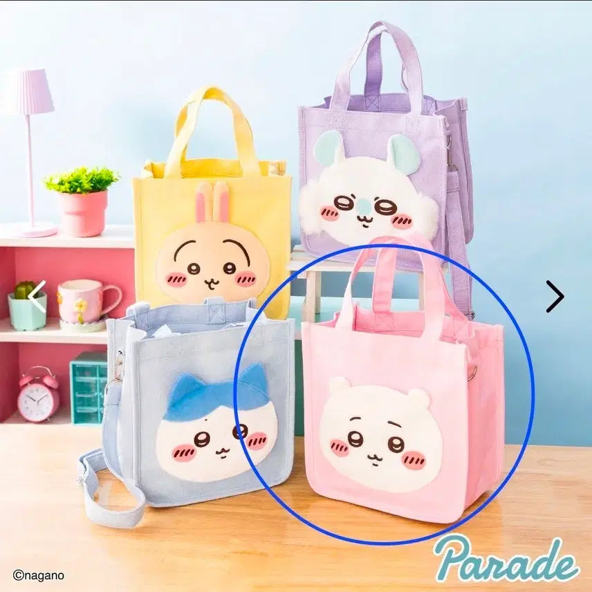 [BUNJANG] Chiikawa 2WAY Mini Tote Bag / [치이카와] 일본정품 퍼레이드 치이카와 먼작귀 2WAY 미니 토트백 가방