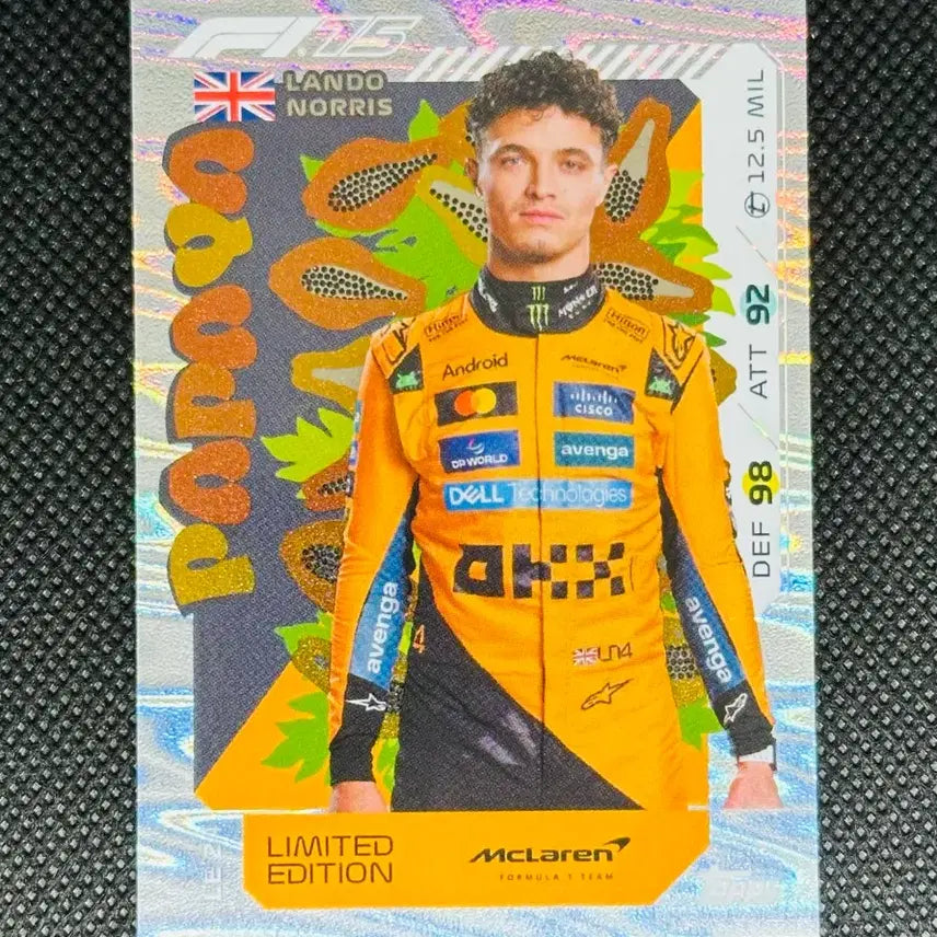 [BUNJANG] 2025 Topps F1 Turbo Attack Limited Edition Lando Norris Card / 2025 탑스 f1 터보 어택 리미티드 에디션 랜도 노리스