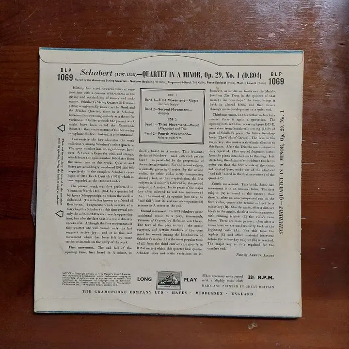 [BUNJANG] Schubert String Quartet No. 13 in A minor, &