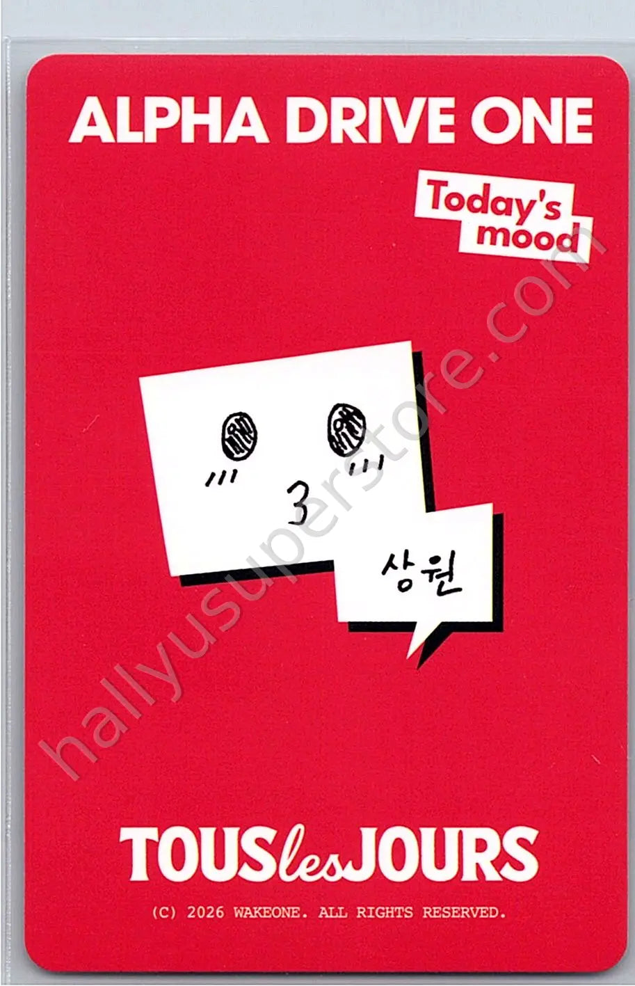 ALPHA DRIVE ONE - Sangwon - ALPHA DRIVE ONE - Leo - TOUS LES JOURS Collaboration Other photocard set brand collaboration heart version cake version