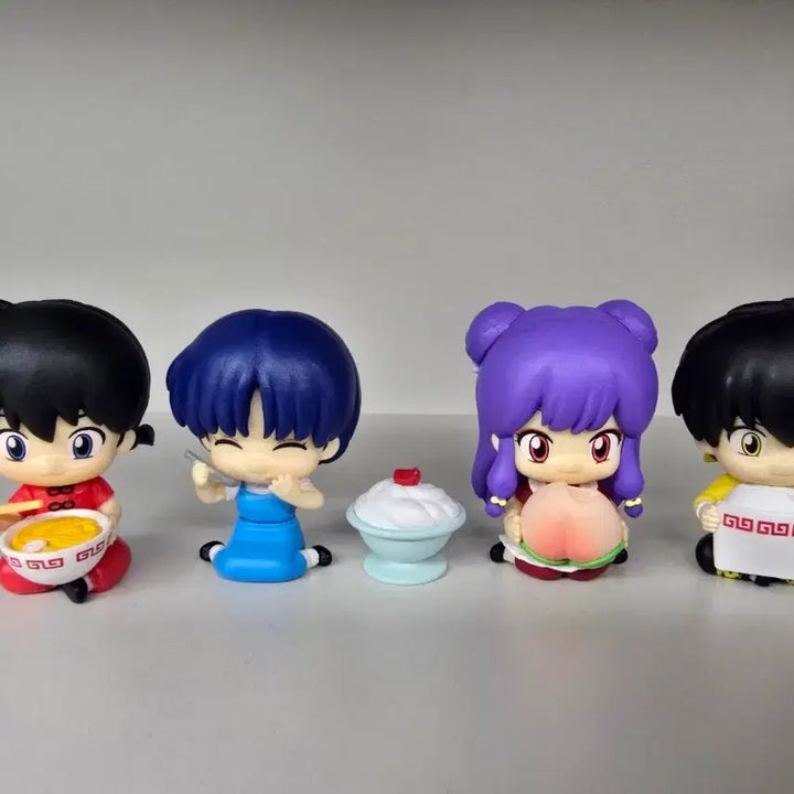 [BUNJANG] Ranma 1/2 Mogumogu Yumyum Figure Set / 란마 1/2 모구모구 냠냠  란마 샴푸 아카네 료가