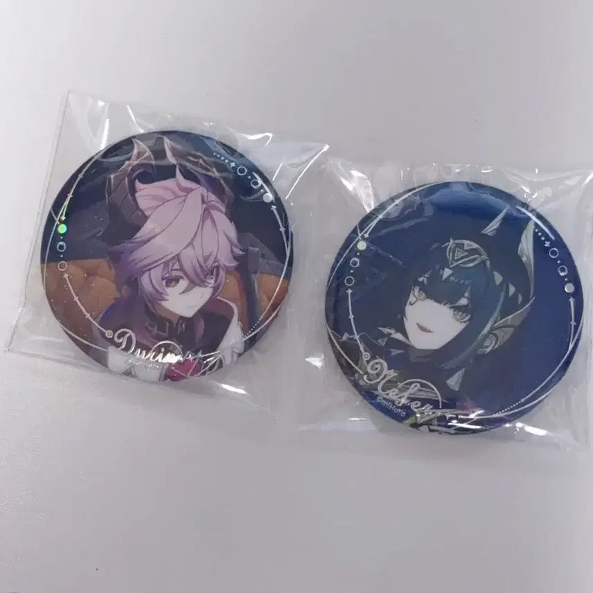 [BUNJANG] Genshin Impact "Moonlit Serenade" Can Badge Dvalin &amp; Nephrite / 원신 달밤의 서사시 캔뱃지 두린 네페르
