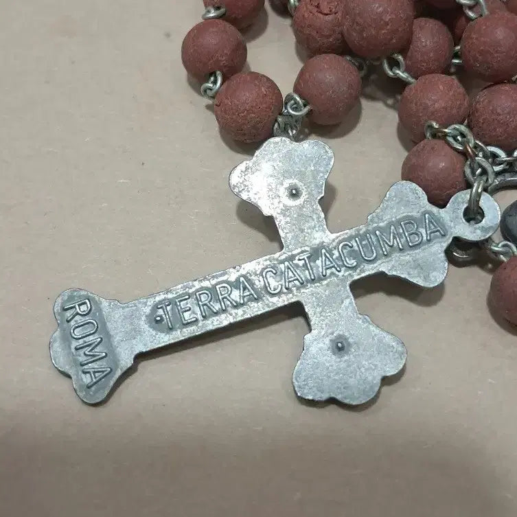 [BUNJANG] 1930-1950s Roman Catacumba Terracotta Vintage Rosary / (희귀.수집) 1930~50년대 로마 테라 카타쿰바 빈티지 묵주