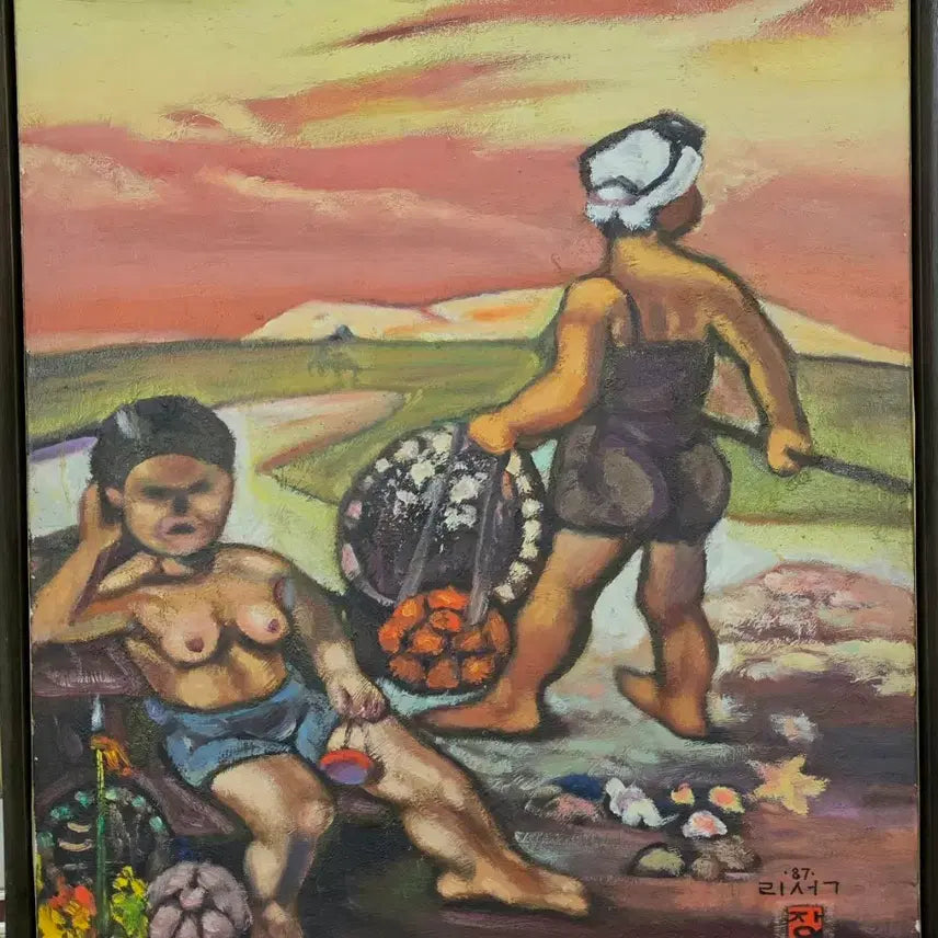 [BUNJANG] Jang Ri-seok 1987 Oil Painting / 장 리석1987년 유화 작품