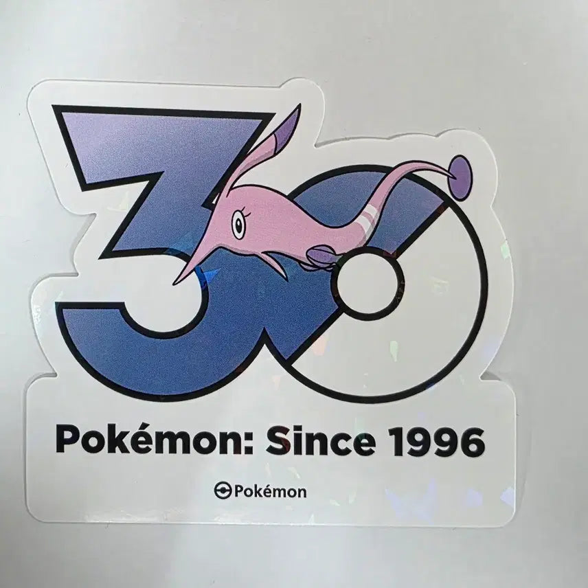 [BUNJANG] Pokemon 30th Anniversary Logo Sticker (Pink) / 포켓몬 30주년 로고 스티커 분홍장이