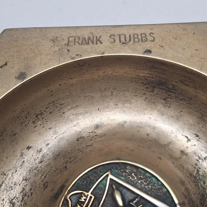 [BUNJANG] Osan Air Base Commemorative Brass Ashtray - 1974 / 근대사 수집 군자료 오산 공군기지 기념 동 재떨이 74년