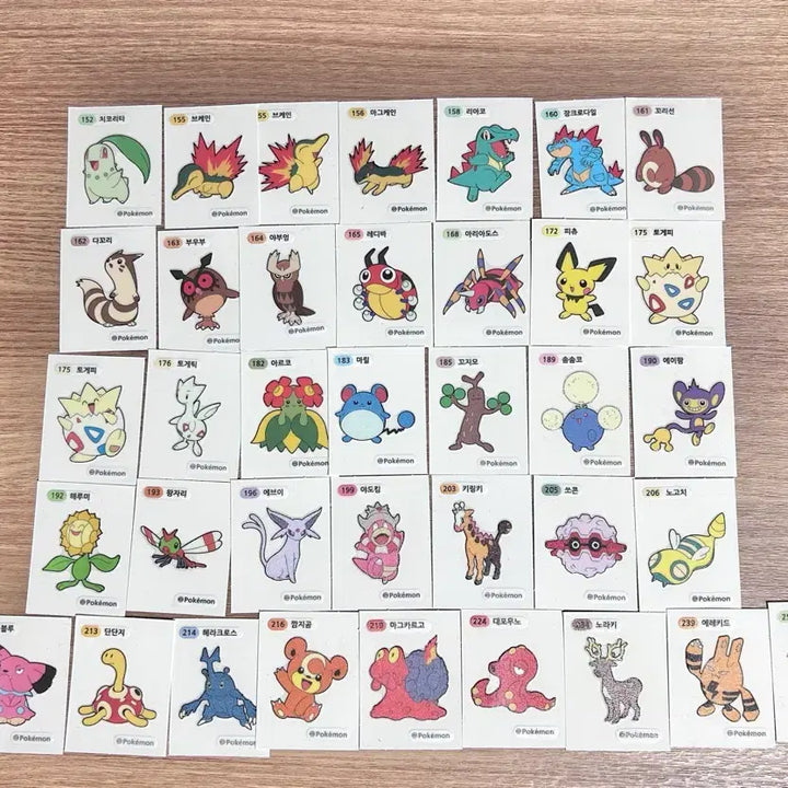 [BUNJANG] Pokemon 2nd Generation 37 Sticker Set / 포켓몬스터 2세대 띠부씰 37종