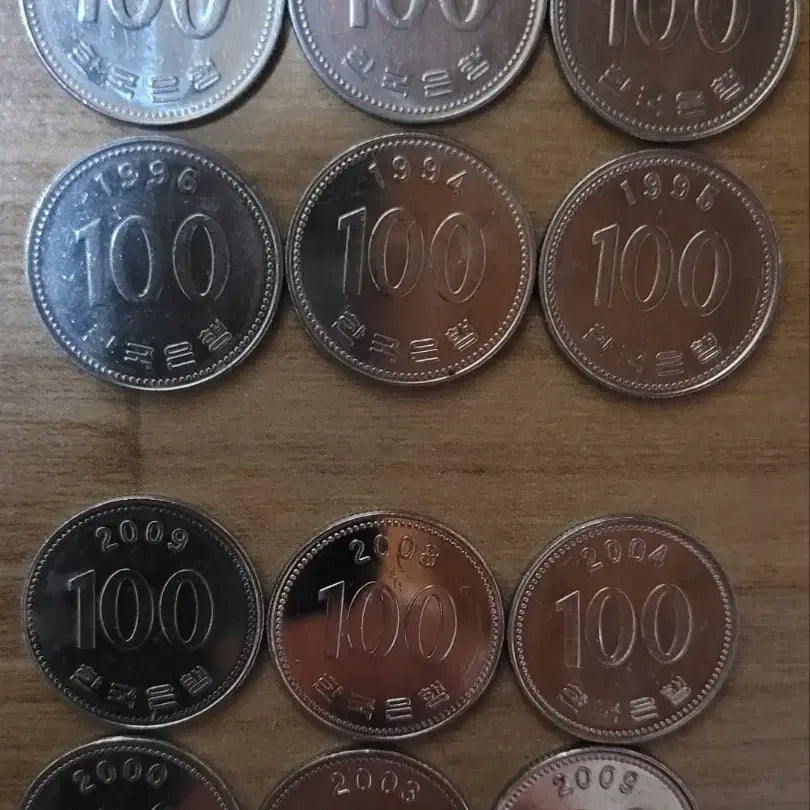 [BUNJANG] 12 x 100 Won Coins (Various Years) / 100원 동전 12개