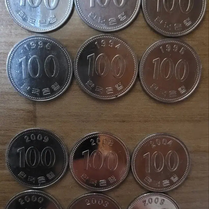 [BUNJANG] 12 x 100 Won Coins (Various Years) / 100원 동전 12개