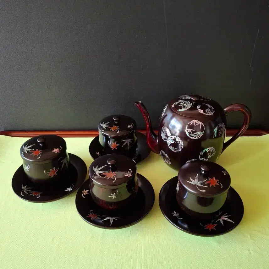 [BUNJANG] Najeon Chilgi Lacquerware Tea Set / 나전칠기 옻칠 다기세트