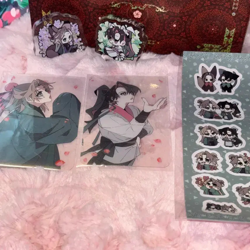 [BUNJANG] Hwasan Gwihan Dangcheong Dangbocheongmyeong Acrylic Block + Transparent Photocard + Sticker Set / [일괄] 화산귀환 당청 당보청명 비공식 아크릴블록 투명포카 스티커
