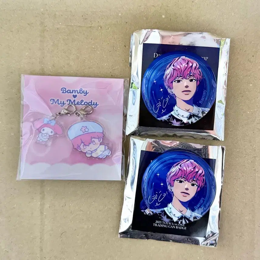 [BUNJANG] PLAVE Bambi Charm Keychain &amp; Can Badge / 플레이브 뿌엠디 참키링 캔뱃지 밤비