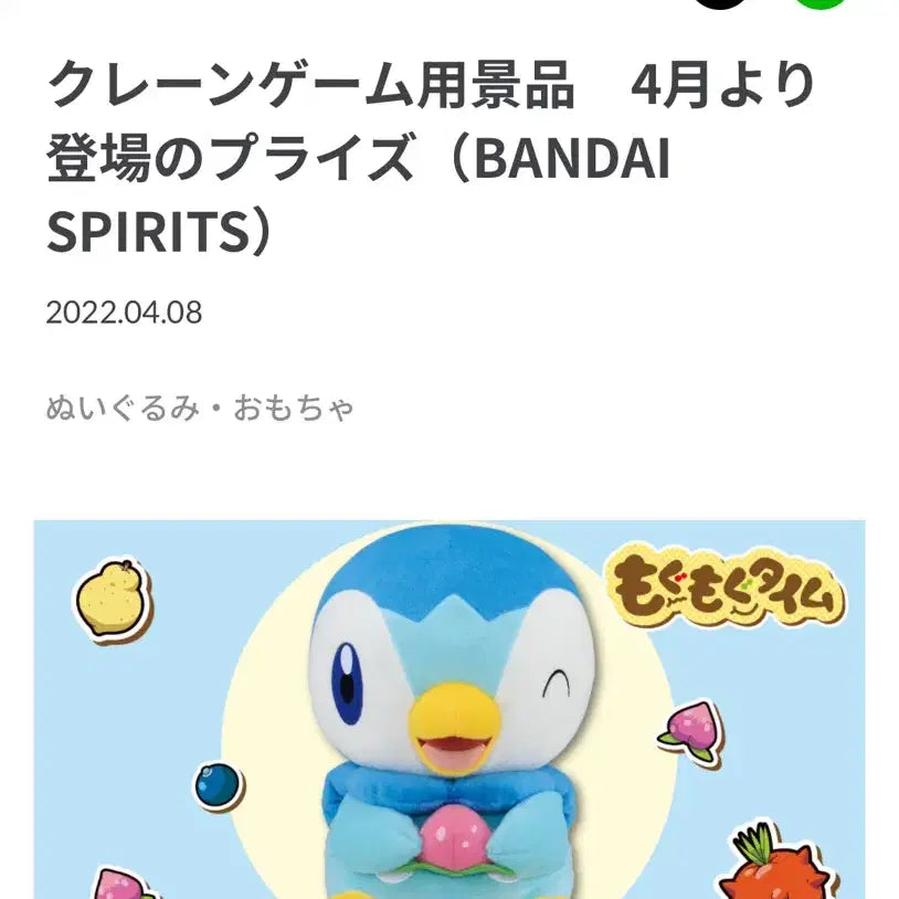[BUNJANG] Pokemon Torchic Mogu Mogu Time Giant Plush 35cm (Discontinued) / 단종) 팽도리 모구모구 초대형 인형 35cm 포켓몬스터