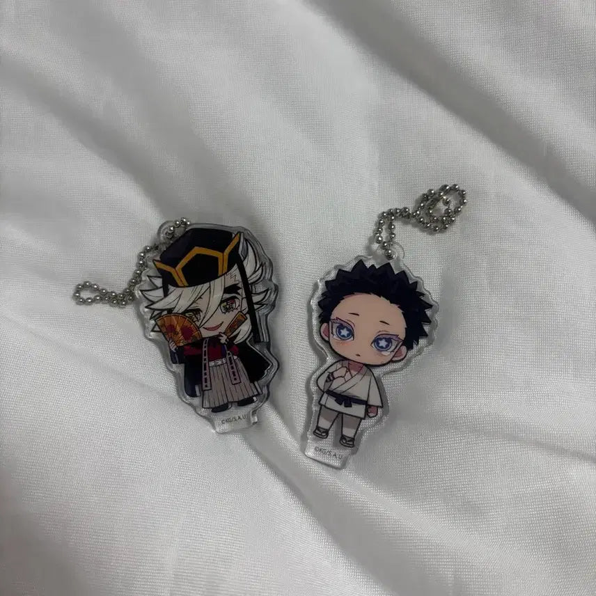 [BUNJANG] Demon Slayer: Kimetsu no Yaiba Quote Acrylic Stand Keyring - Hakuji, Doma Bundle Set / (급처 일괄) 귀멸의 칼날 가챠 명대사 아크릴 스탠드 키링 하쿠지 도우마
