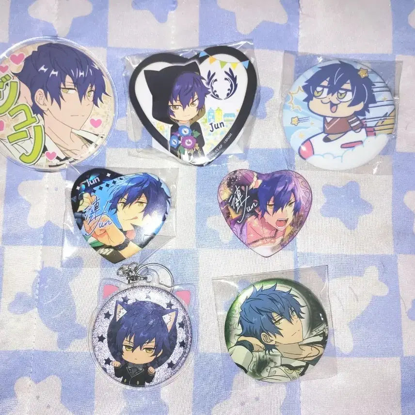 [BUNJANG] Ensemble Stars! Eden Jun Sazanami Badge Bundle Set / 앙상블 스타즈 Eden 사자나미 쥰 뱃지 일괄 판매