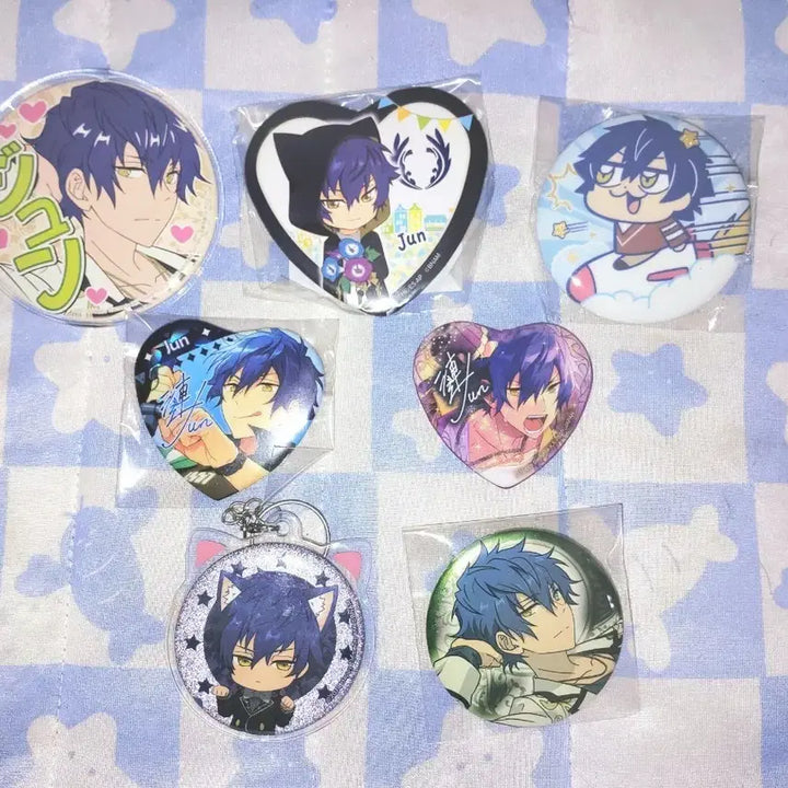 [BUNJANG] Ensemble Stars! Eden Jun Sazanami Badge Bundle Set / 앙상블 스타즈 Eden 사자나미 쥰 뱃지 일괄 판매